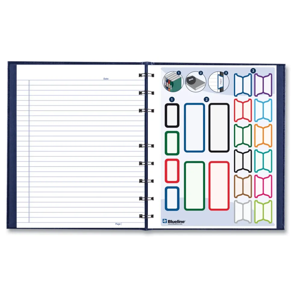 Blueline NotePro 9.25 in. x 7.25 in. Sheets Medium/College Rule 1-Subject Notebook - Indigo Blue Cover