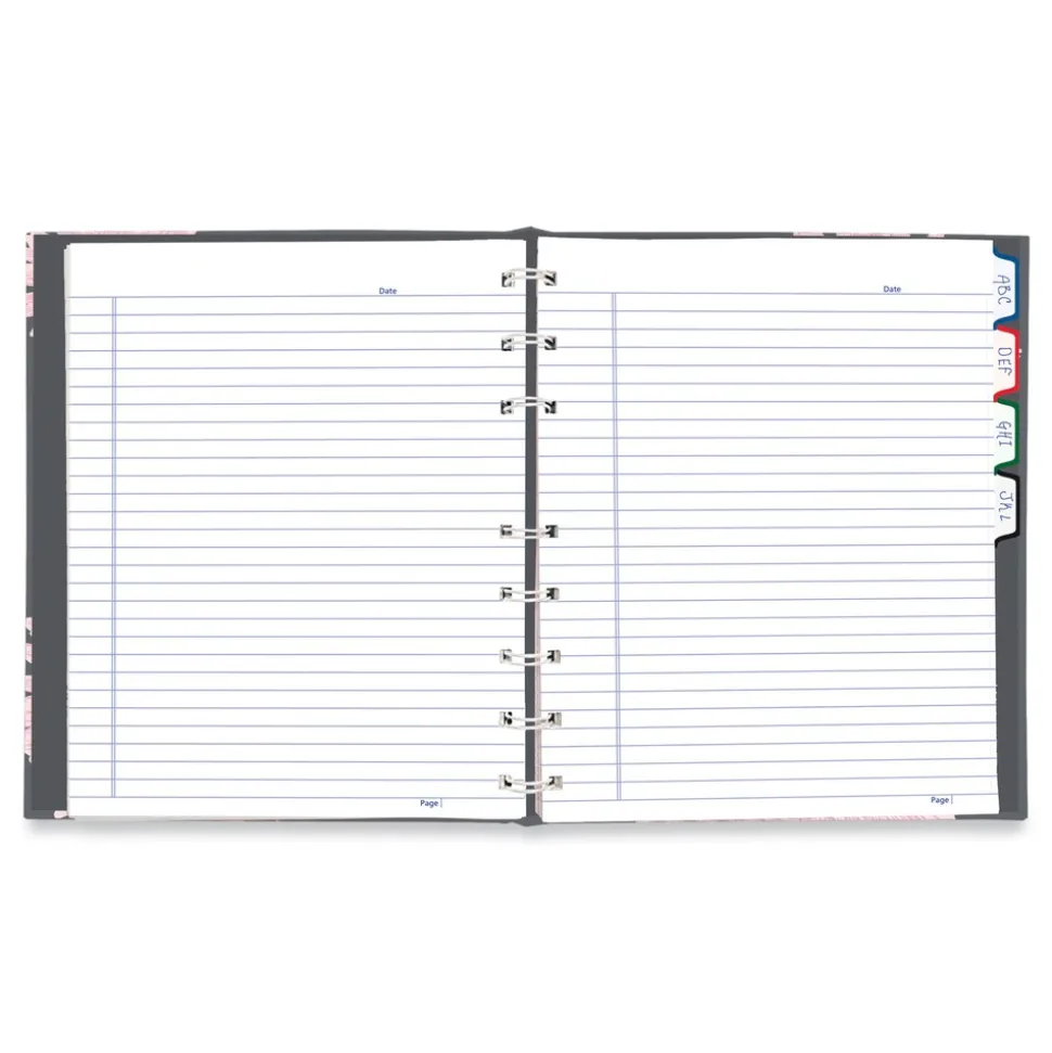 Blueline NotePro 9.25 in. x 7.25 in. Sheets Medium/College Rule 1-Subject Notebook - Pink/Gray Cover