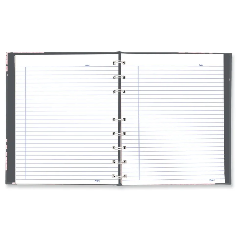 Blueline NotePro 9.25 in. x 7.25 in. Sheets Medium/College Rule 1-Subject Notebook - Pink/Gray Cover