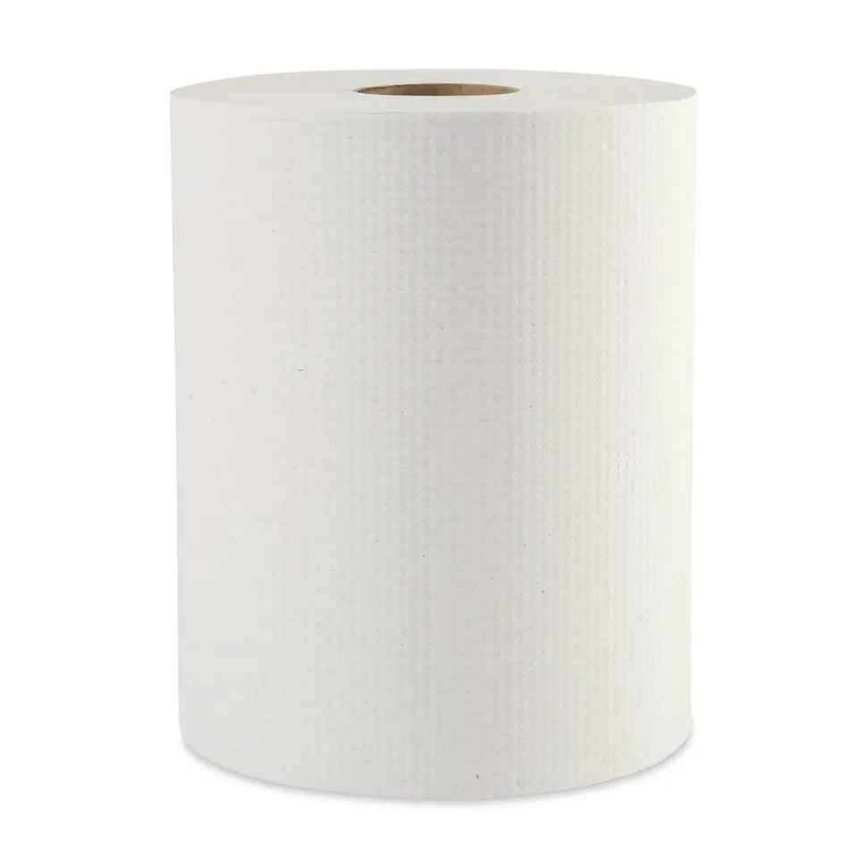 Boardwalk 8123 2 in. Core 1-Ply 8 in. x 600 ft. Hardwound Paper Towels - White (12/Carton)