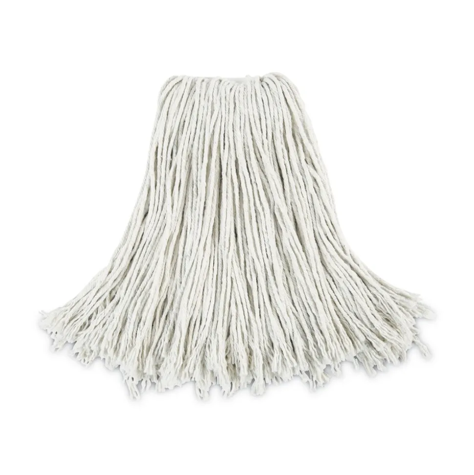 Boardwalk #24 Cut-End Cotton Wet Mop Head - White (12/Carton)