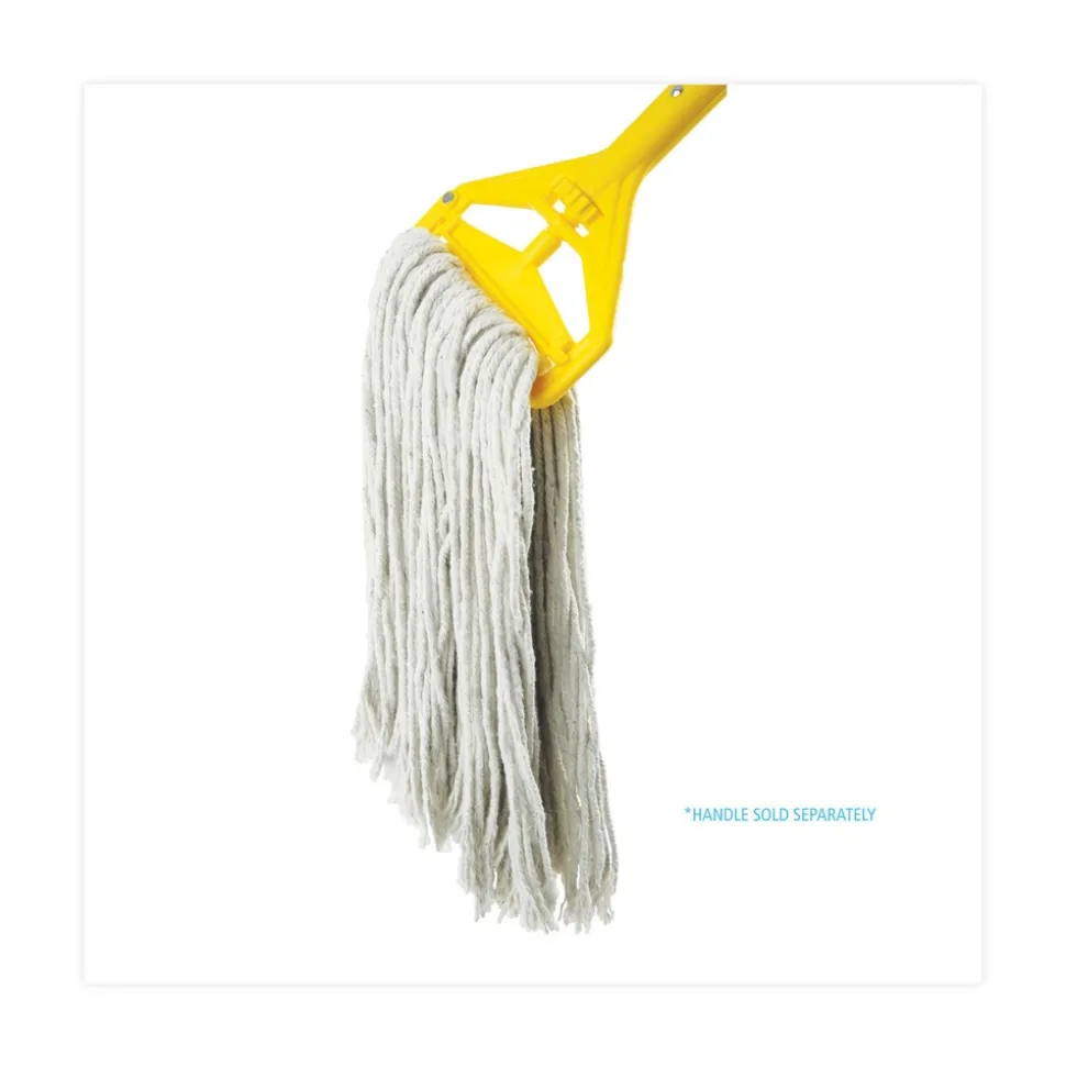 Boardwalk #24 Cut-End Cotton Wet Mop Head - White (12/Carton)