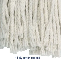 Boardwalk #20 Cut-End Cotton Wet Mop Head - White (12/Carton)