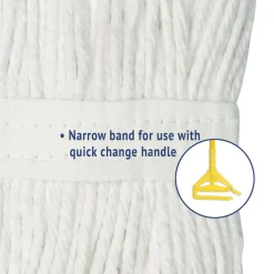 Boardwalk #24 Cut-End Cotton Wet Mop Head - White
