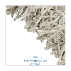Boardwalk #32 Cut-End Cotton Mop Head - White (12/Carton)