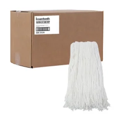 Boardwalk #32 Cut-End Rayon Wet Mop Head - White (12/Carton)