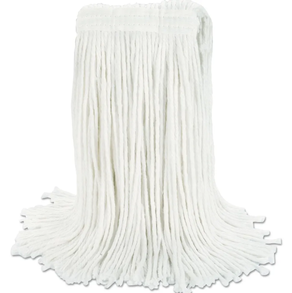 Boardwalk #20 Cut-End Rayon Wet Mop Head - White (12/Carton)