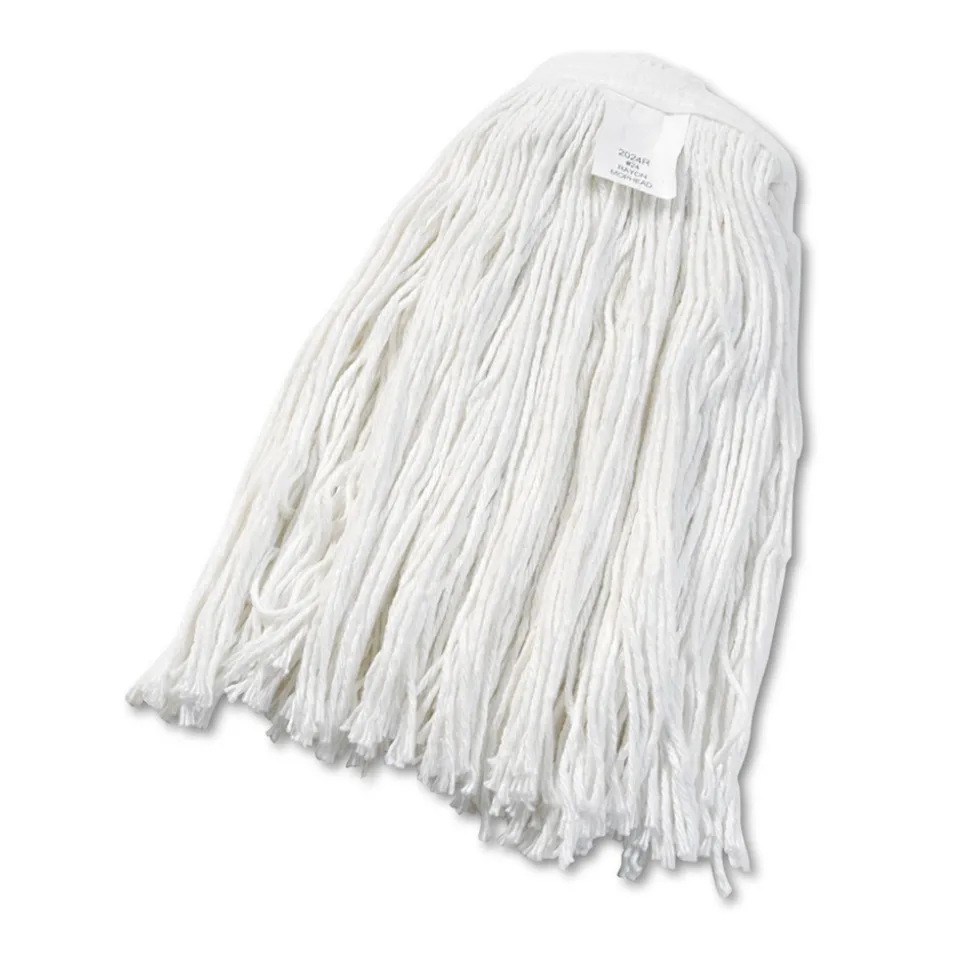 Boardwalk #24 Cut-End Rayon Wet Mop Head - White (12/Carton)