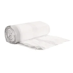 Boardwalk 13 Gallon 24 in. x 28 in. Drawstring Kitchen Bags - White (50 Bags/Roll, 2 Rolls/Carton)