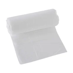 Boardwalk 16 Gallon 6 mic 24 in. x 33 in. Perforated Roll High-Density Can Liners - Natural (50 Bags/Roll, 20 Rolls/Carton)