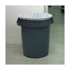 Boardwalk 33 Gallon 14 mic 33 in. x 38 in. Perforated Roll High-Density Can Liners - Natural (25 Bags/Roll, 10 Rolls/Carton)