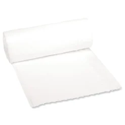 Boardwalk 16 Gallon 0.4 mil 24 in. x 32 in. Perforated Roll Low-Density Waste Can Liners - White (25 Bags/Roll, 20 Rolls/Carton)