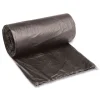 Boardwalk 10 Gallon 0.35 mil 24 in. x 23 in. Perforated Roll Low-Density Waste Can Liners - Black (50 Bags/Roll, 10 Rolls/Carton)