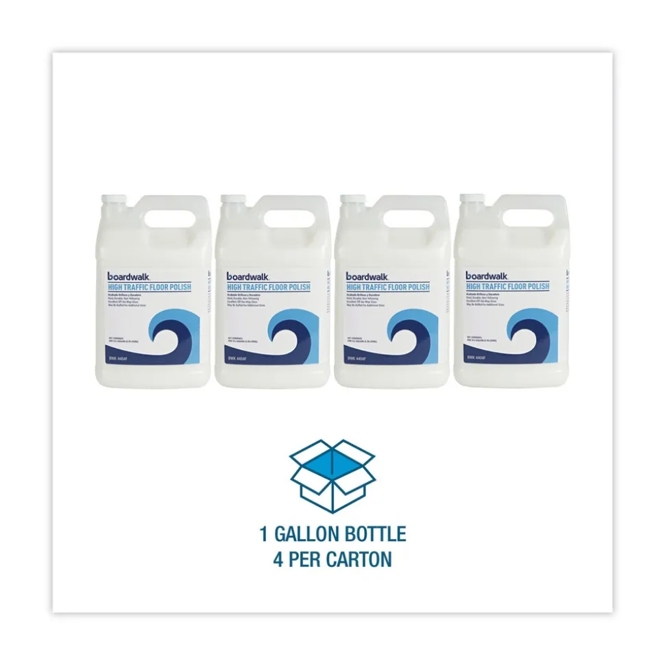 Boardwalk 1 Gallon Bottle High Traffic Floor Polish (4/Carton)