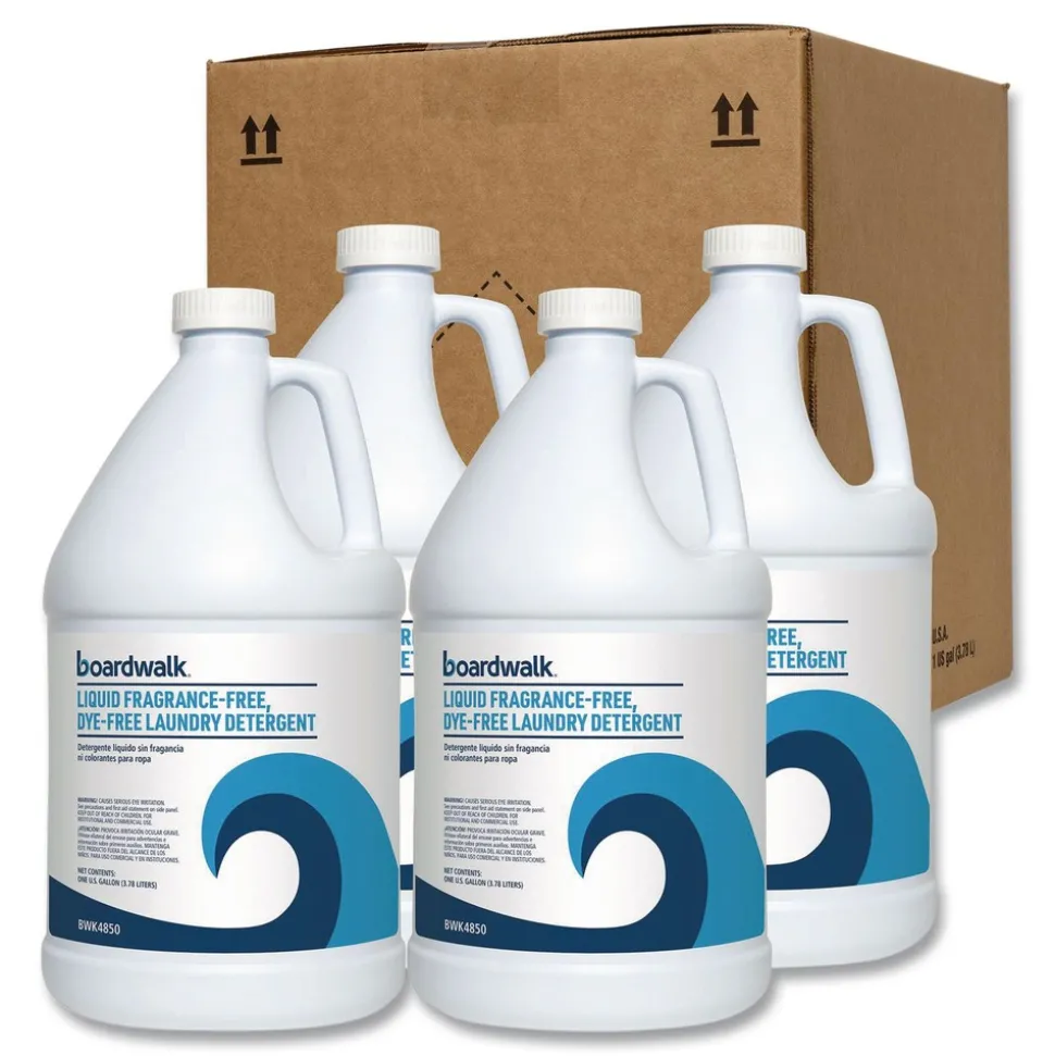 Boardwalk 1 Gallon Dye-Free Liquid Laundry Detergent - Unscented (4/Carton)
