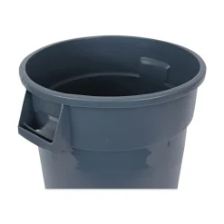 Boardwalk 32 Gallon Linear-Low-Density Polyethylene Round Waste Receptacle - Gray