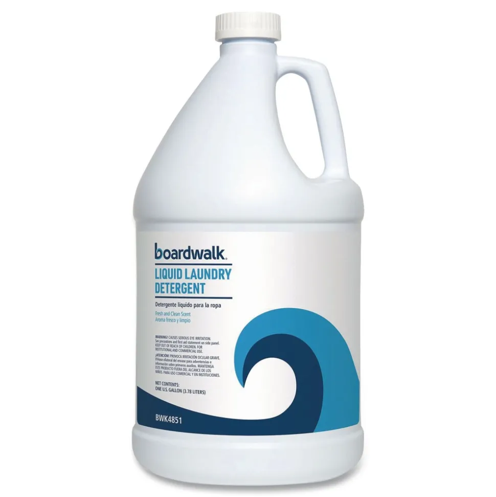 Boardwalk 1 Gallon Liquid Laundry Detergent - Fresh and Clean Scent (4/Carton)