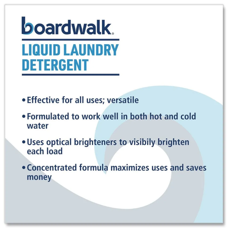 Boardwalk 1 Gallon Liquid Laundry Detergent - Fresh and Clean Scent (4/Carton)