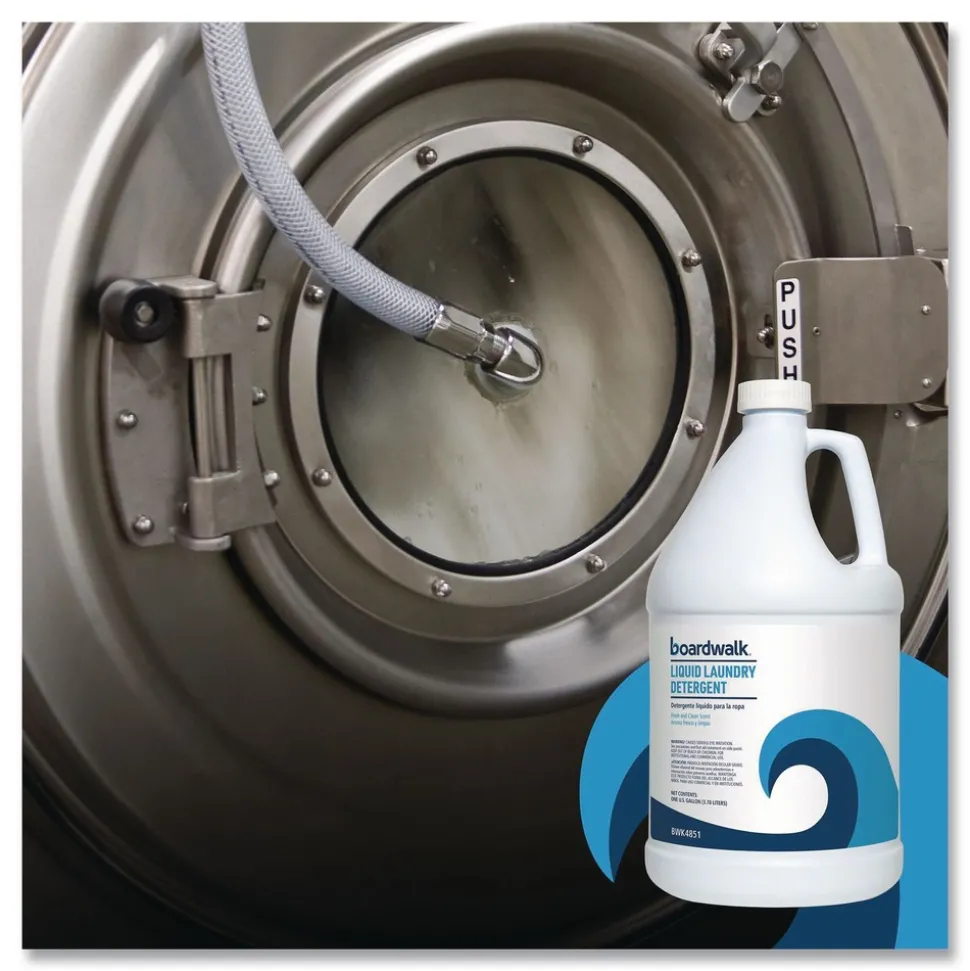 Boardwalk 1 Gallon Liquid Laundry Detergent - Fresh and Clean Scent (4/Carton)