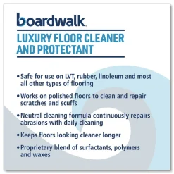Boardwalk 1 Gallon Luxury Floor Cleaner and Protectant - Lemon Scent (4/Carton)