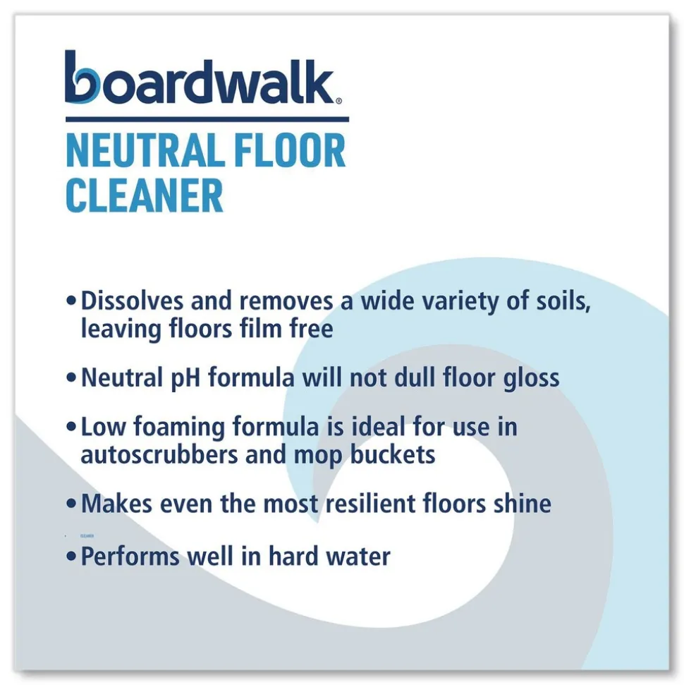 Boardwalk 1 Gallon Neutral Floor Cleaner - Lemon Scent (4/Carton)