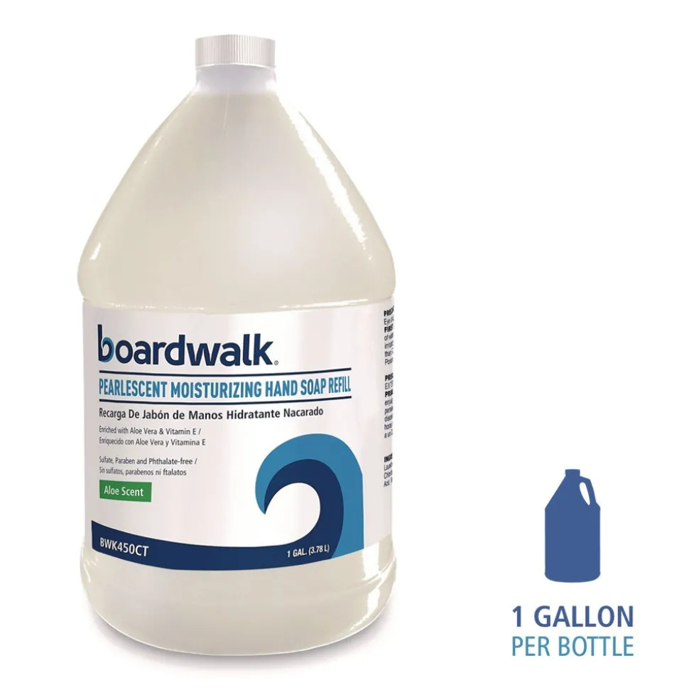 Boardwalk 1 Gallon Pearlescent Moisturizing Liquid Hand Soap Refill - Aloe Scent (4/Carton)