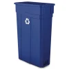 Boardwalk 23 Gallon Polypropylene Slim Recycling Container - Blue