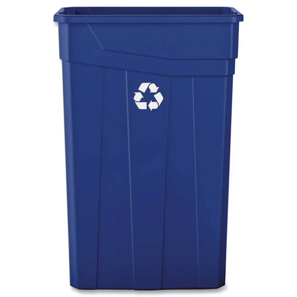 Boardwalk 23 Gallon Polypropylene Slim Recycling Container - Blue