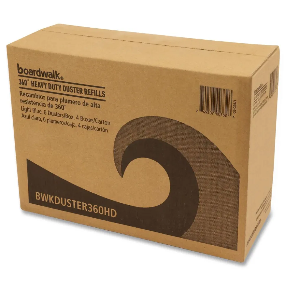 Boardwalk 360 HD Duster Refills with Soft Fluffy Fibers - Light Blue (24/Carton)