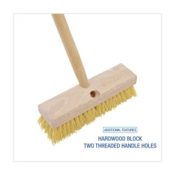 Boardwalk 10 in. Brush 2 in. Cream Polypropylene Bristles Deck Brush Head