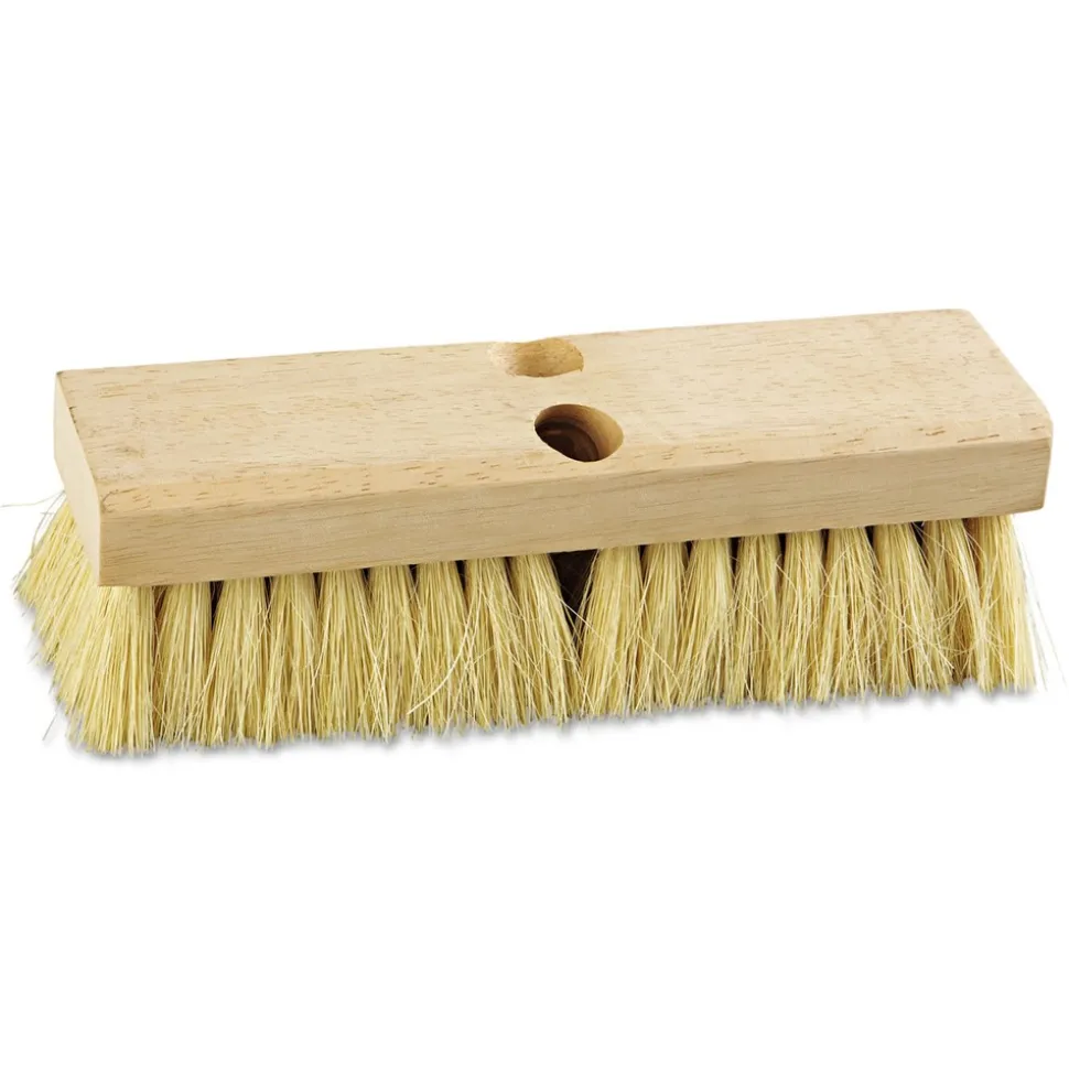 Boardwalk 10 in. Brush 2 in. White Tampico Bristles Deck Brush Head