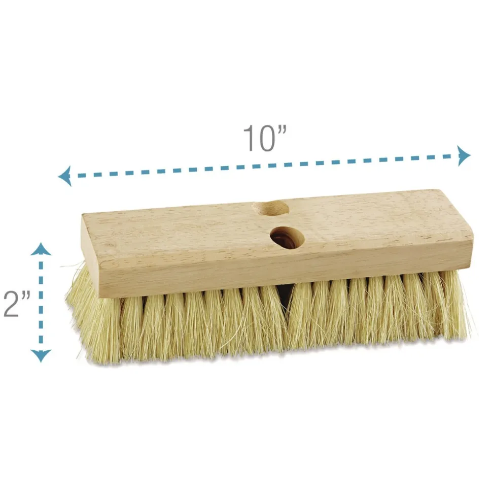 Boardwalk 10 in. Brush 2 in. White Tampico Bristles Deck Brush Head