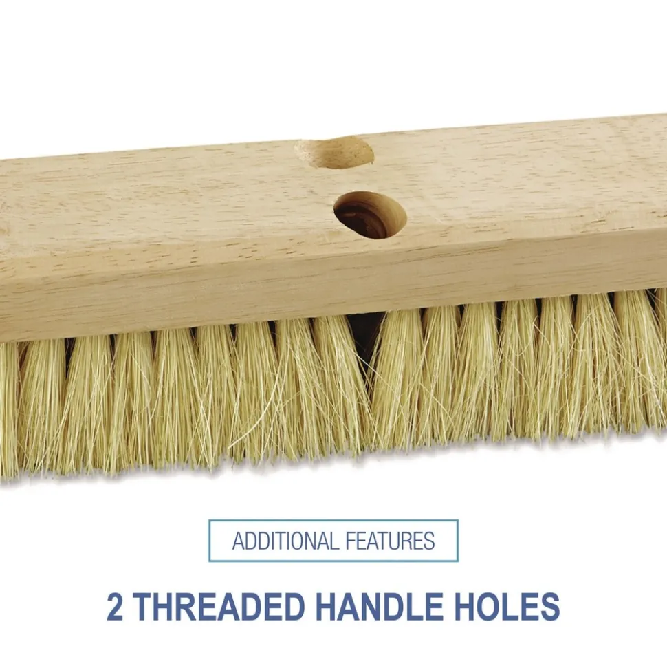 Boardwalk 10 in. Brush 2 in. White Tampico Bristles Deck Brush Head