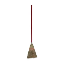 Boardwalk 39 in. Corn Fiber Bristles Lobby/Toy Broom - Red