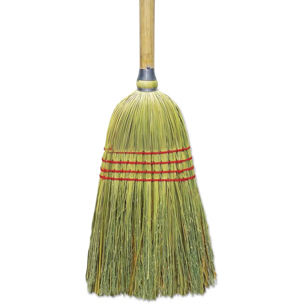 Boardwalk 56 in. Corn/Fiber Broom - Natural (6/Carton)