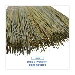 Boardwalk 60 in. Corn/Synthetic Fiber Bristle Broom - Gray/Natural (6/Carton)