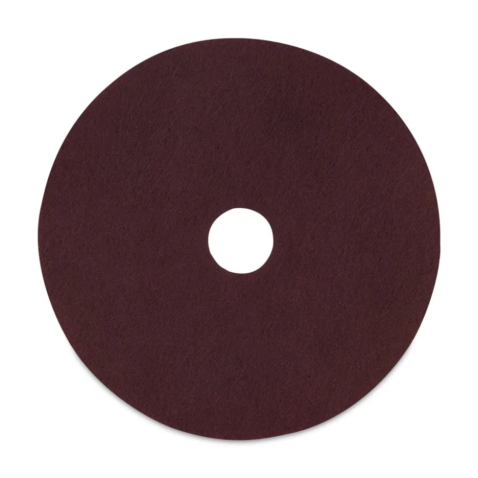 Boardwalk 20 in. Deep Scrub Pads - Maroon (10/Carton)