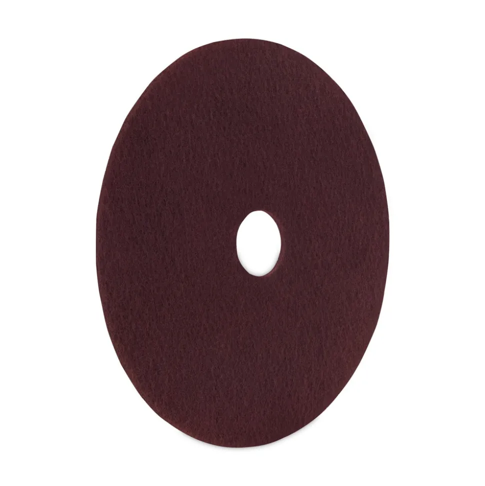 Boardwalk 20 in. Deep Scrub Pads - Maroon (10/Carton)