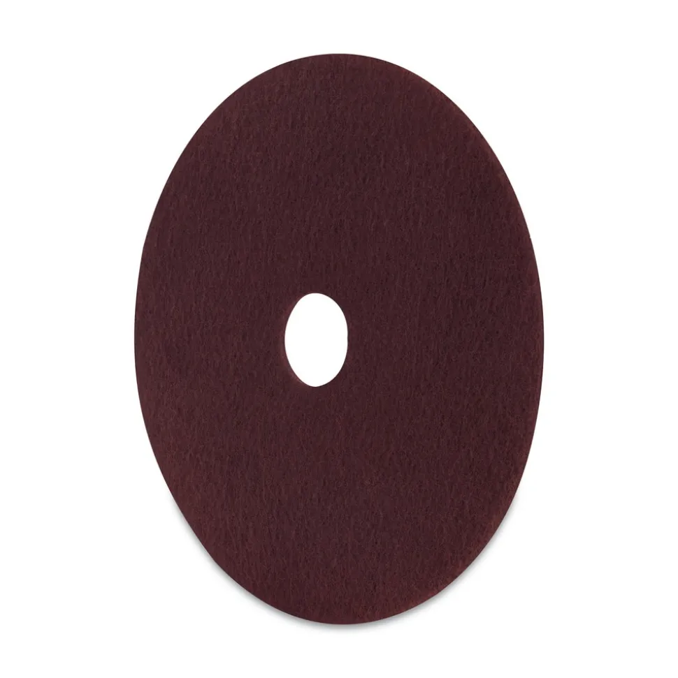 Boardwalk 20 in. Deep Scrub Pads - Maroon (10/Carton)
