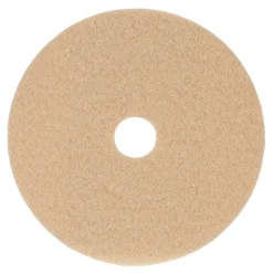 Boardwalk 27 in. Diameter Burnishing Floor Pads - Tan (5/Carton)