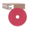 Boardwalk 18 in. Diameter Buffing Floor Pads - Red (5/Carton)