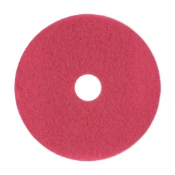 Boardwalk 18 in. Diameter Buffing Floor Pads - Red (5/Carton)