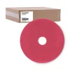 Boardwalk 19 in. Diameter Buffing Floor Pads - Red (5/Carton)