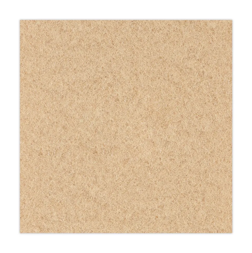Boardwalk 20 in. Diameter Burnishing Floor Pads - Tan (5/Carton)