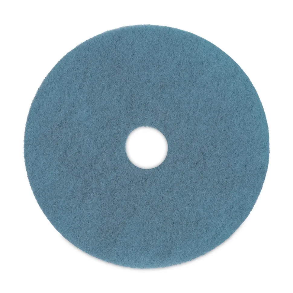 Boardwalk 20 in. Diameter Burnishing Floor Pads - Aqua (5/Carton)
