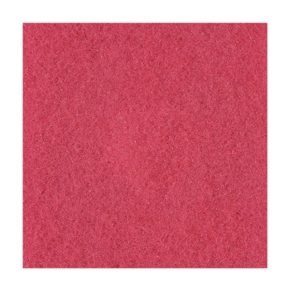 Boardwalk 21 in. Diameter Buffing Floor Pads - Red (5/Carton)