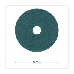 Boardwalk 20 in. Diameter Heavy-Duty Scrubbing Floor Pads - Green (5/Carton)