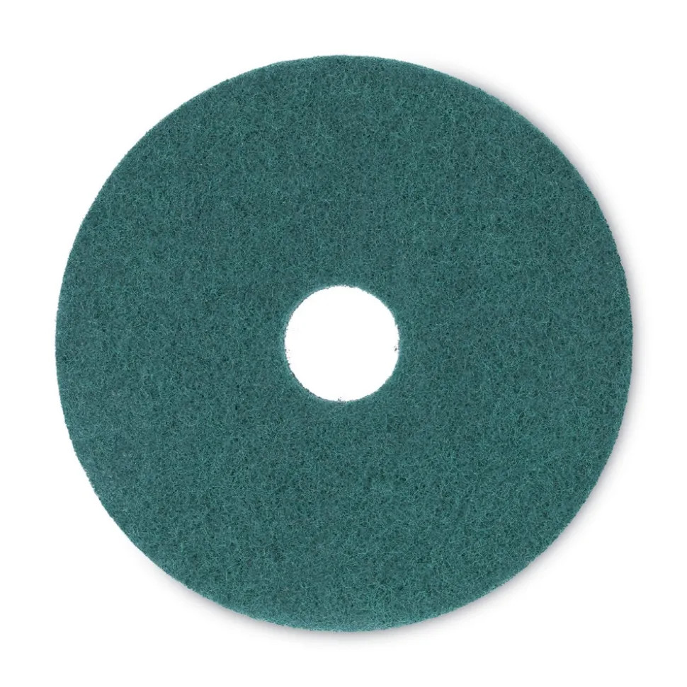 Boardwalk 16 in. Diameter Heavy-Duty Scrubbing Floor Pads - Green (5/Carton)