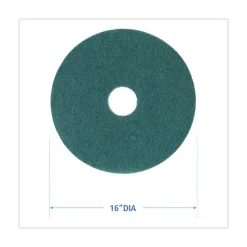 Boardwalk 16 in. Diameter Heavy-Duty Scrubbing Floor Pads - Green (5/Carton)