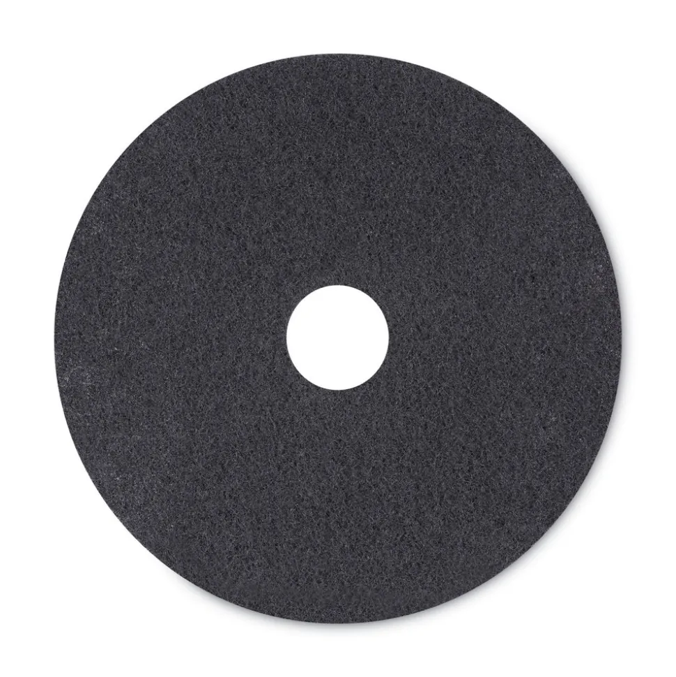 Boardwalk 20 in. Diameter High Performance Stripping Floor Pads - Black (5/Carton)
